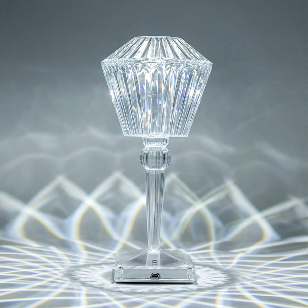 Rose Diamond Table Lamp-USB Charging & Touchable