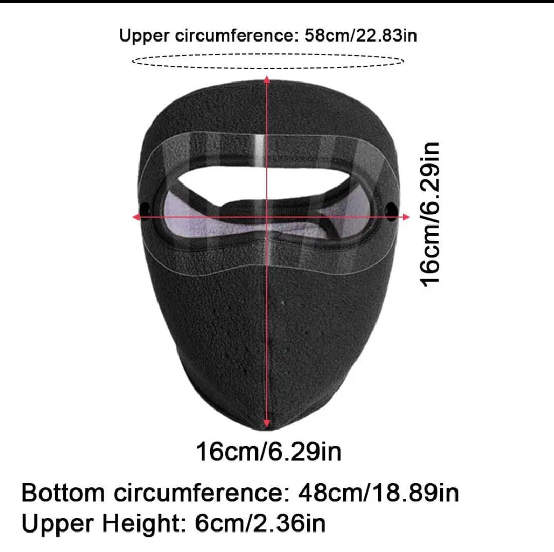 Windproof Anti Dust Full Face Masks Cycling Ski Breathable Masks Eye HD Anti Fog Goggles Hood Cover Winter Warm Hat Caps