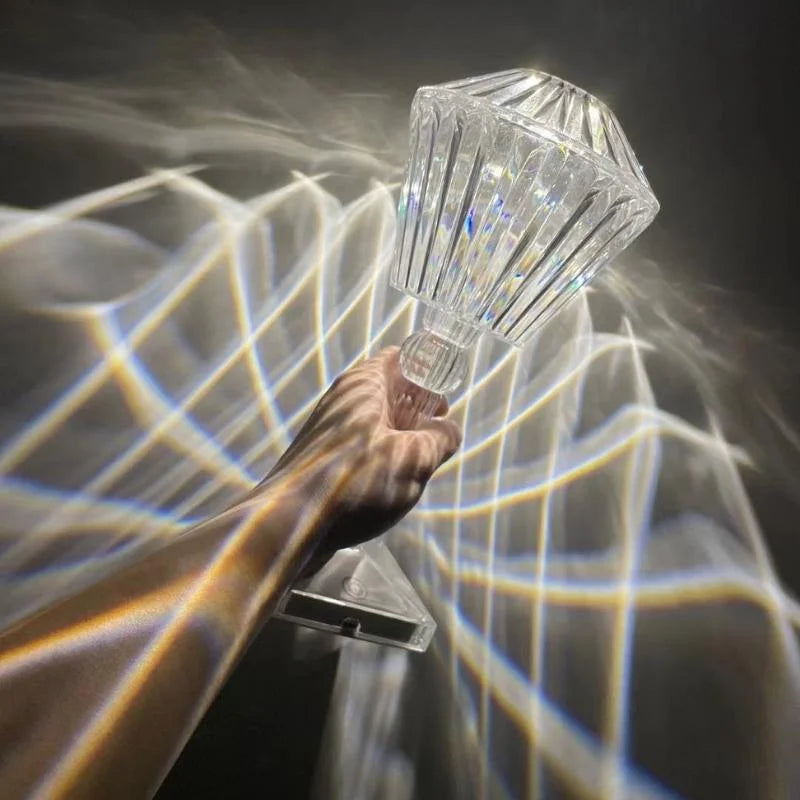 Rose Diamond Table Lamp-USB Charging & Touchable